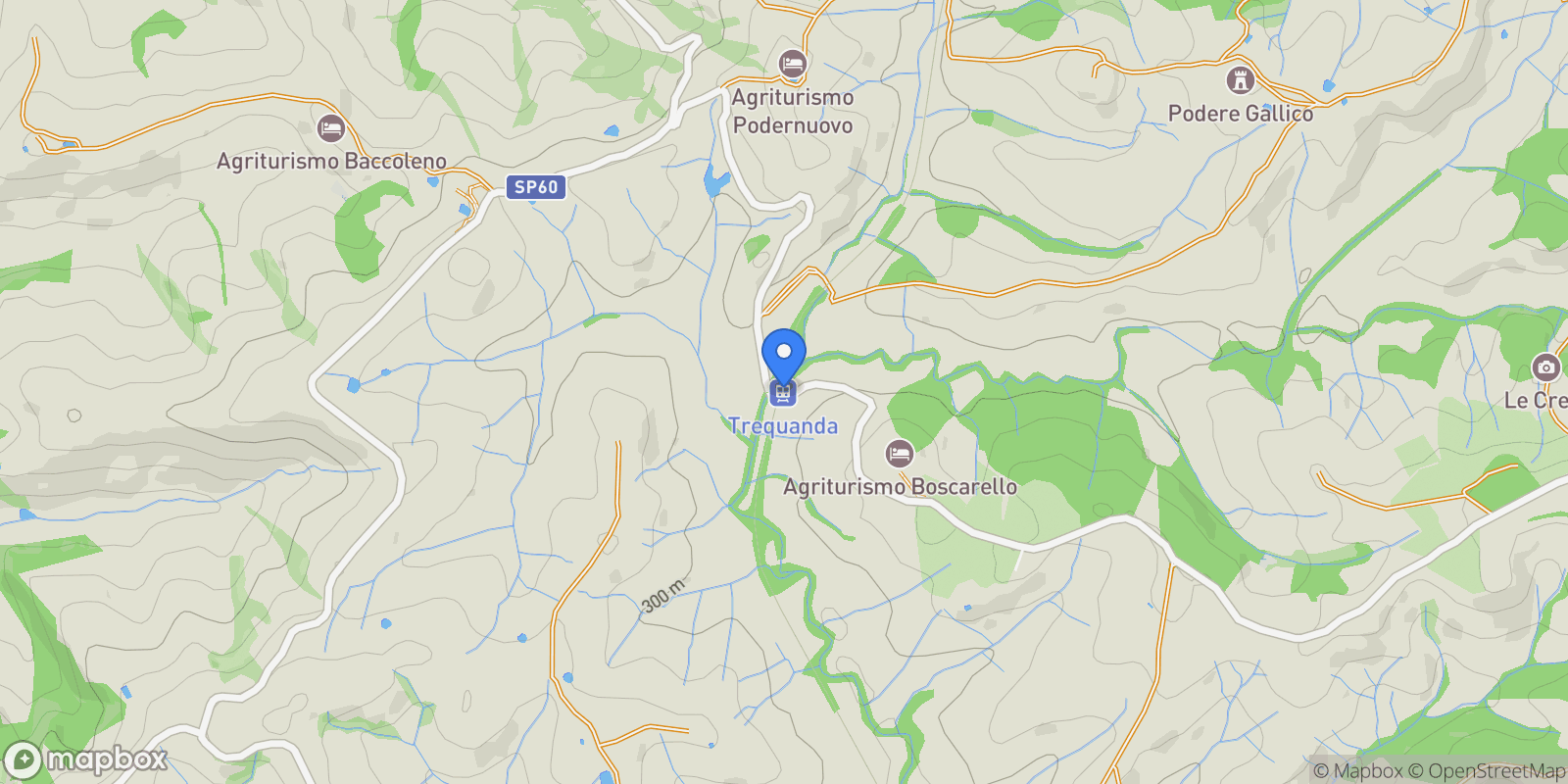 Map showing Trequanda, Tuscany, Italy.
