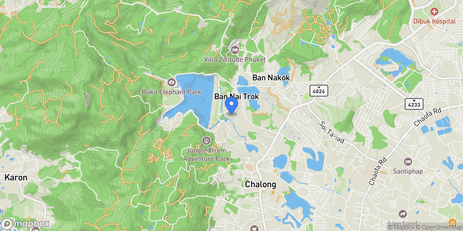 Map showing Phuket,, Chalong, Phuket, Thailand.