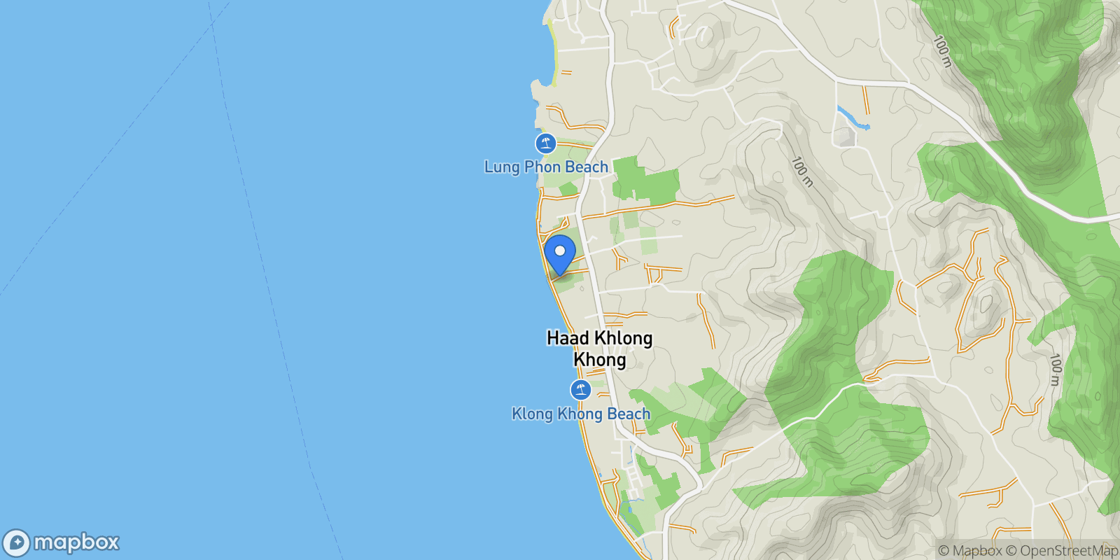 Map showing Koh Lanta,, Sala Dan, Krabi, Thailand.