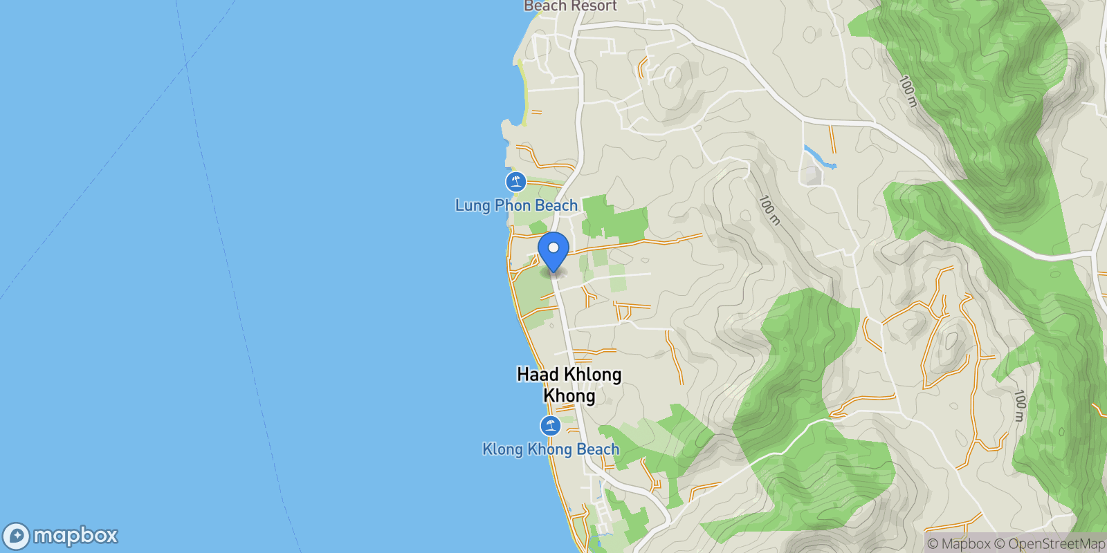 Map showing Koh Lanta,, Sala Dan, Krabi, Thailand.