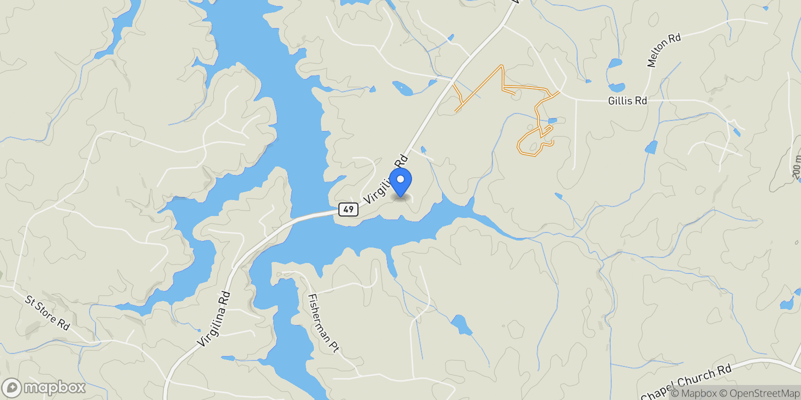 Map showing 84 Macbeth Lane, Roxboro, North Carolina, United States.