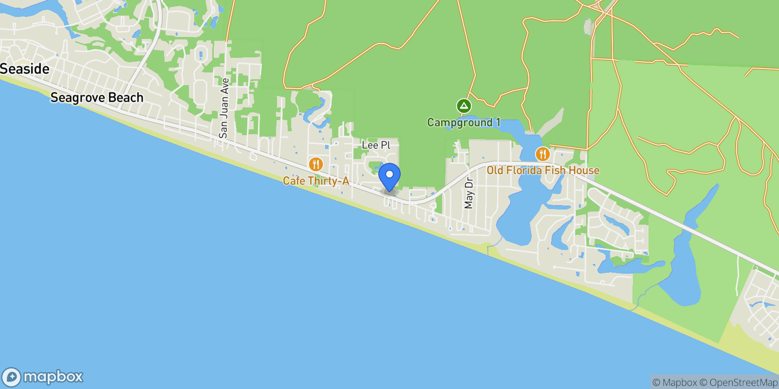 Map showing 4281 East County Highway 30A 306, Santa Rosa Beach, FL 32459, Santa Rosa Beach, Florida, United States.