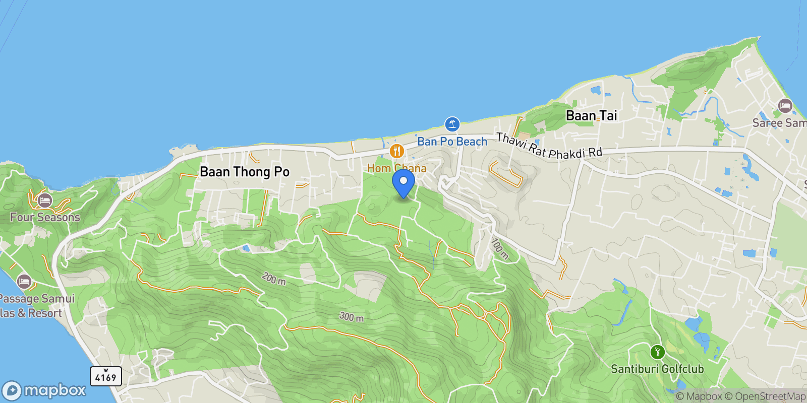 Map showing Surat Thani,, Koh Samui, Surat Thani, Thailand.