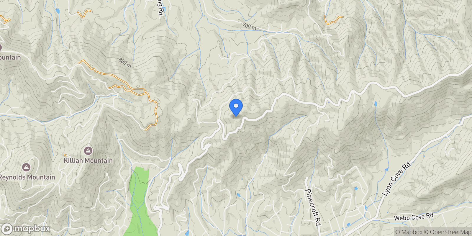 Map showing 566 Elk Mountain Scenic, Asheville, NC, 28804, USA, Weaverville, North Carolina, United States.