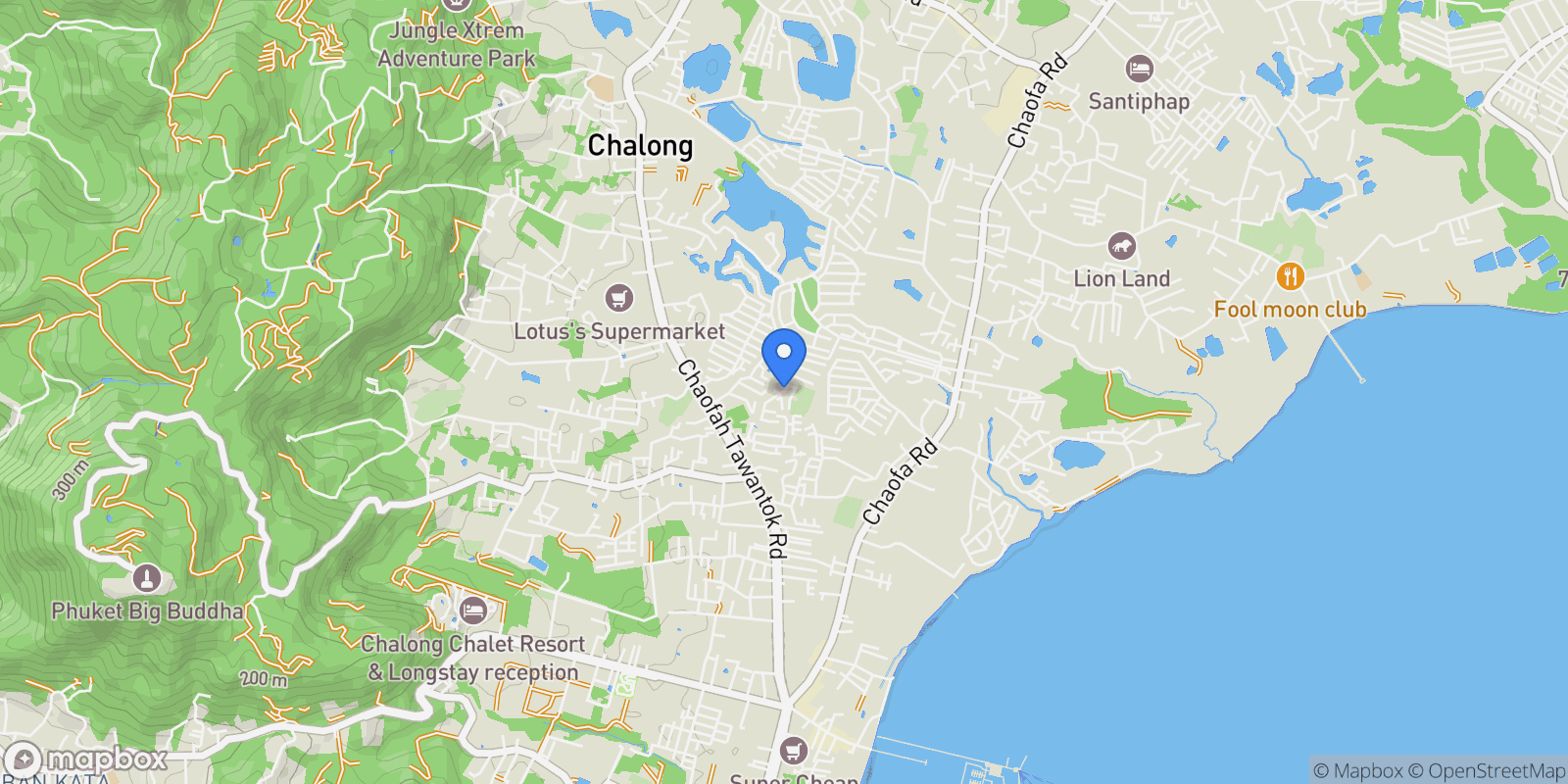 Map showing Phuket,, Chalong, Phuket, Thailand.