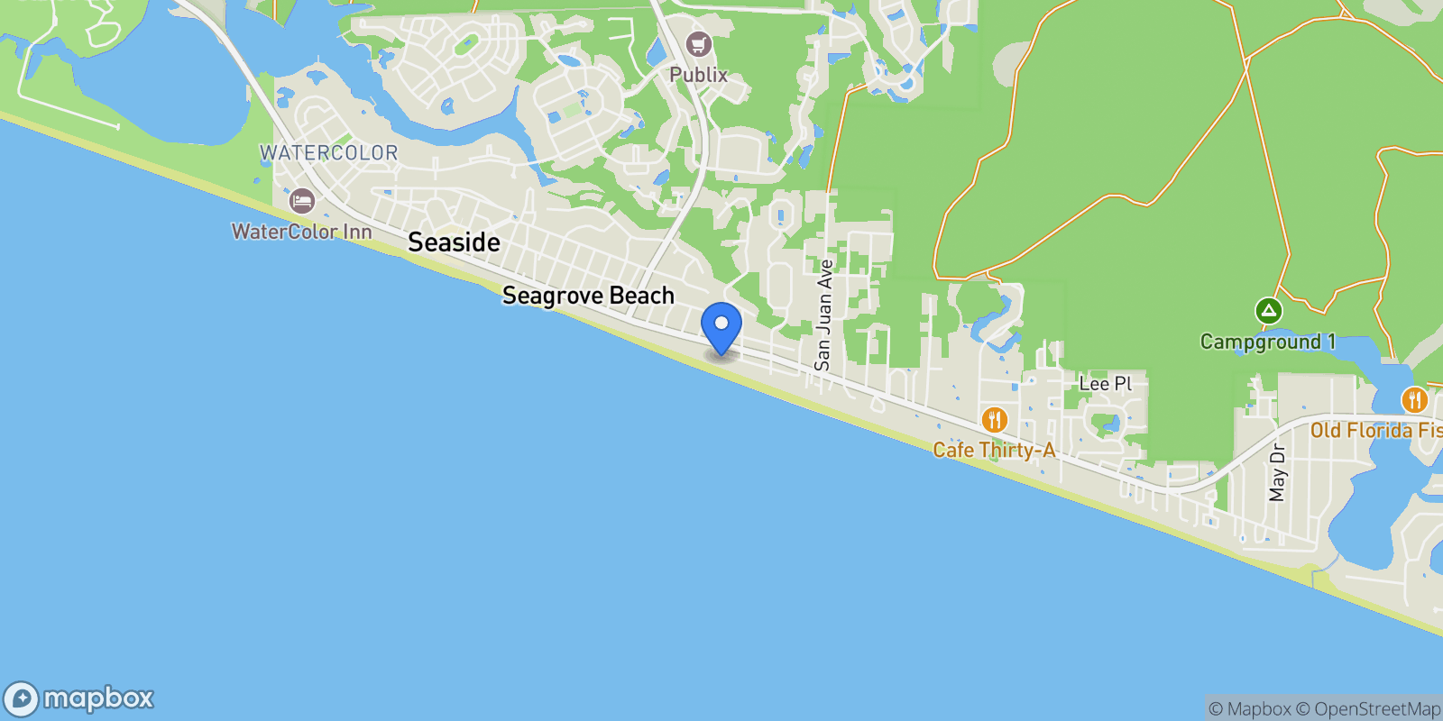 Map showing 58 Montgomery Street , Santa Rosa Beach, FL 32459, Santa Rosa Beach, Florida, United States.