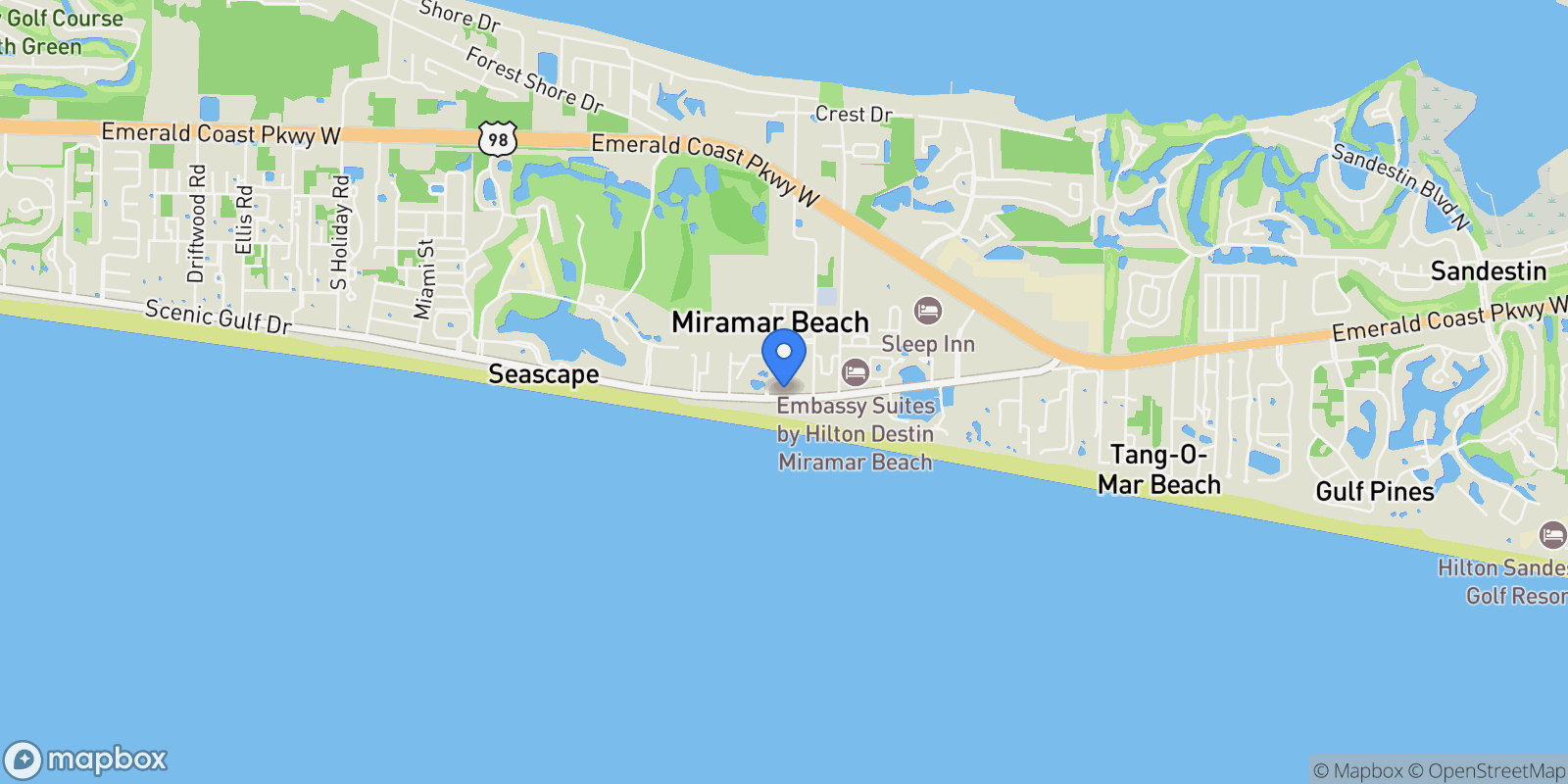 Map showing 732 Scenic Gulf Drive C302, Miramar Beach, FL 32550, Miramar Beach, Florida, United States.