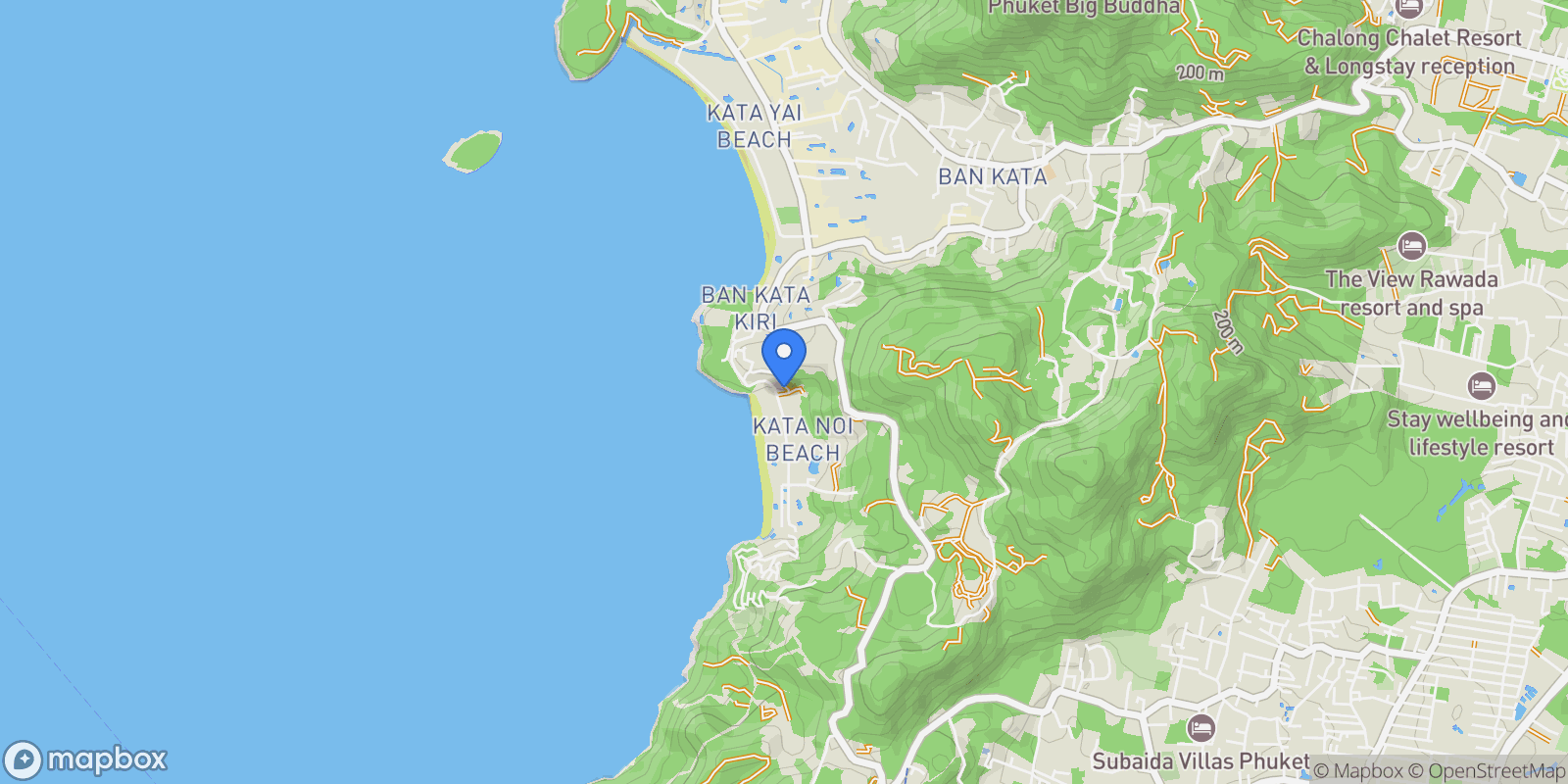Map showing Phuket,, Karon, Phuket, Thailand.