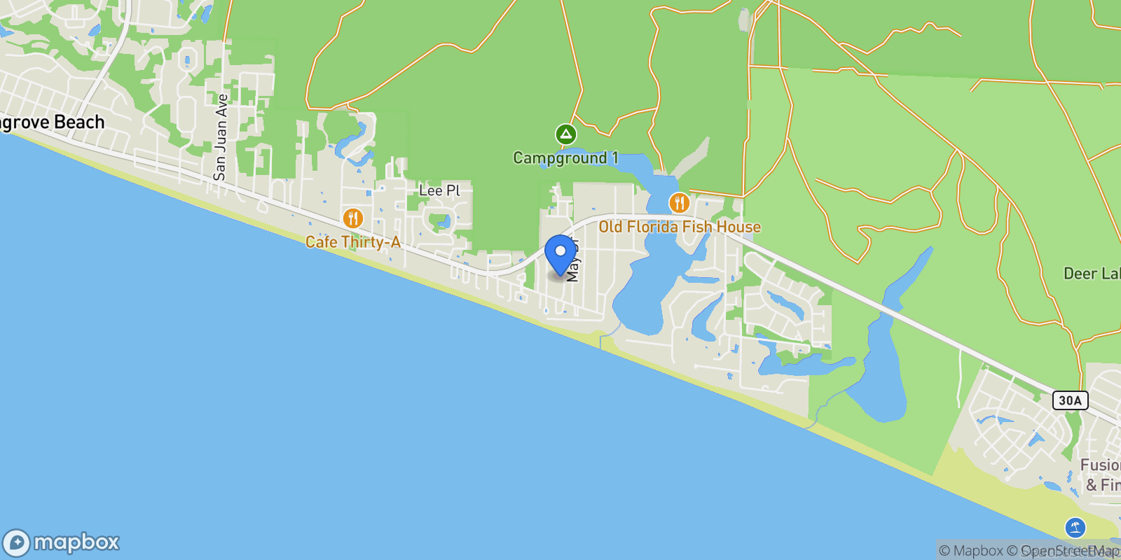 Map showing 65 Brown Street , Santa Rosa Beach, FL 32459, Santa Rosa Beach, Florida, United States.