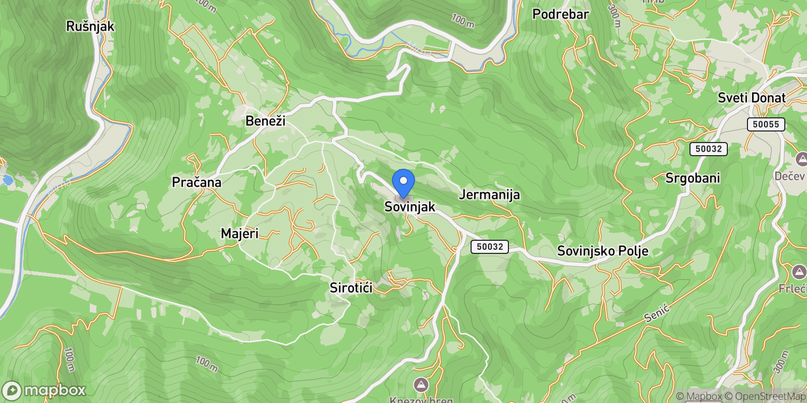 Map showing Grad Buzet, Istria County, Croatia.
