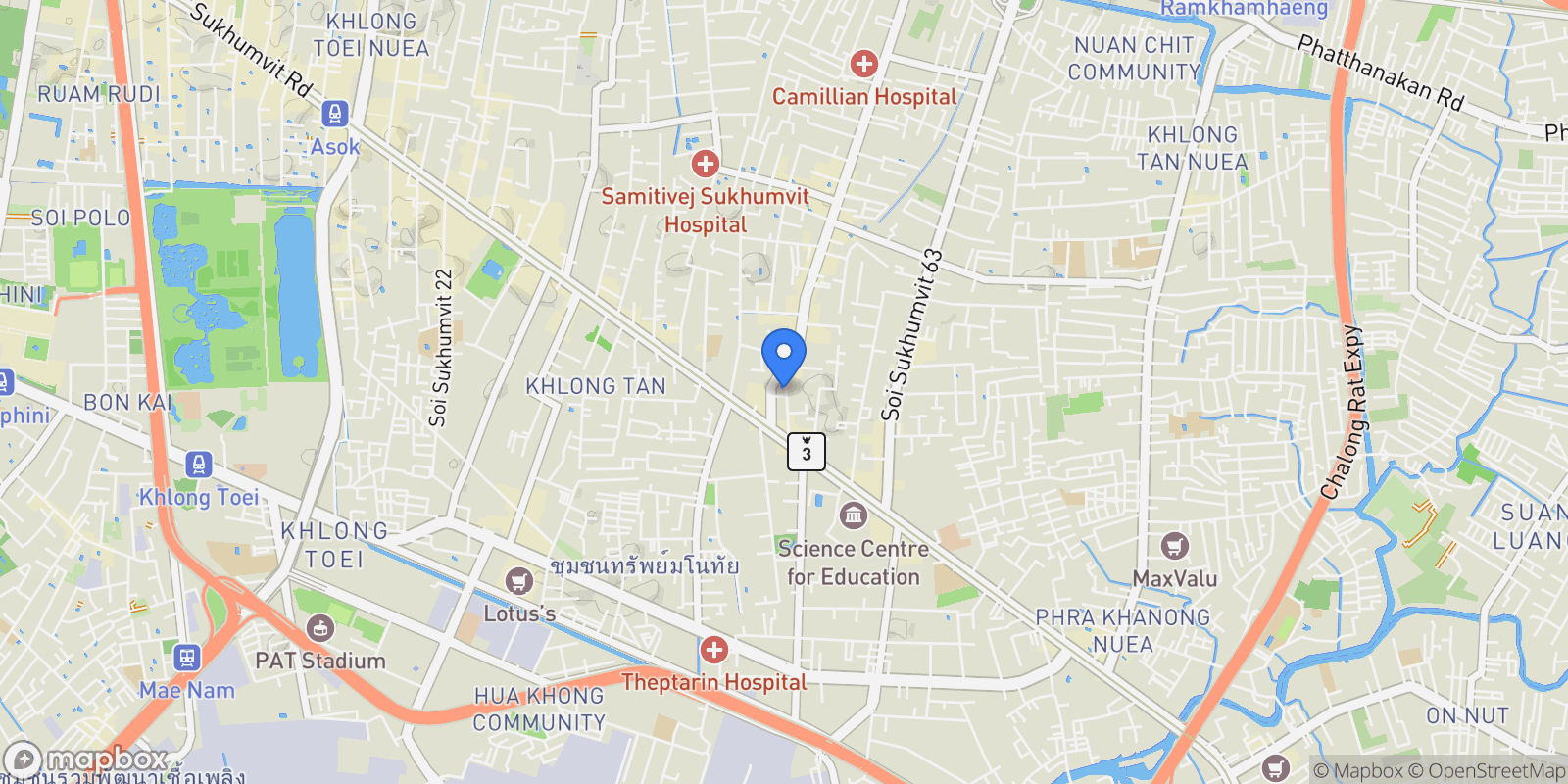 Map showing Bangkok,, Bangkok, Bangkok, Thailand.