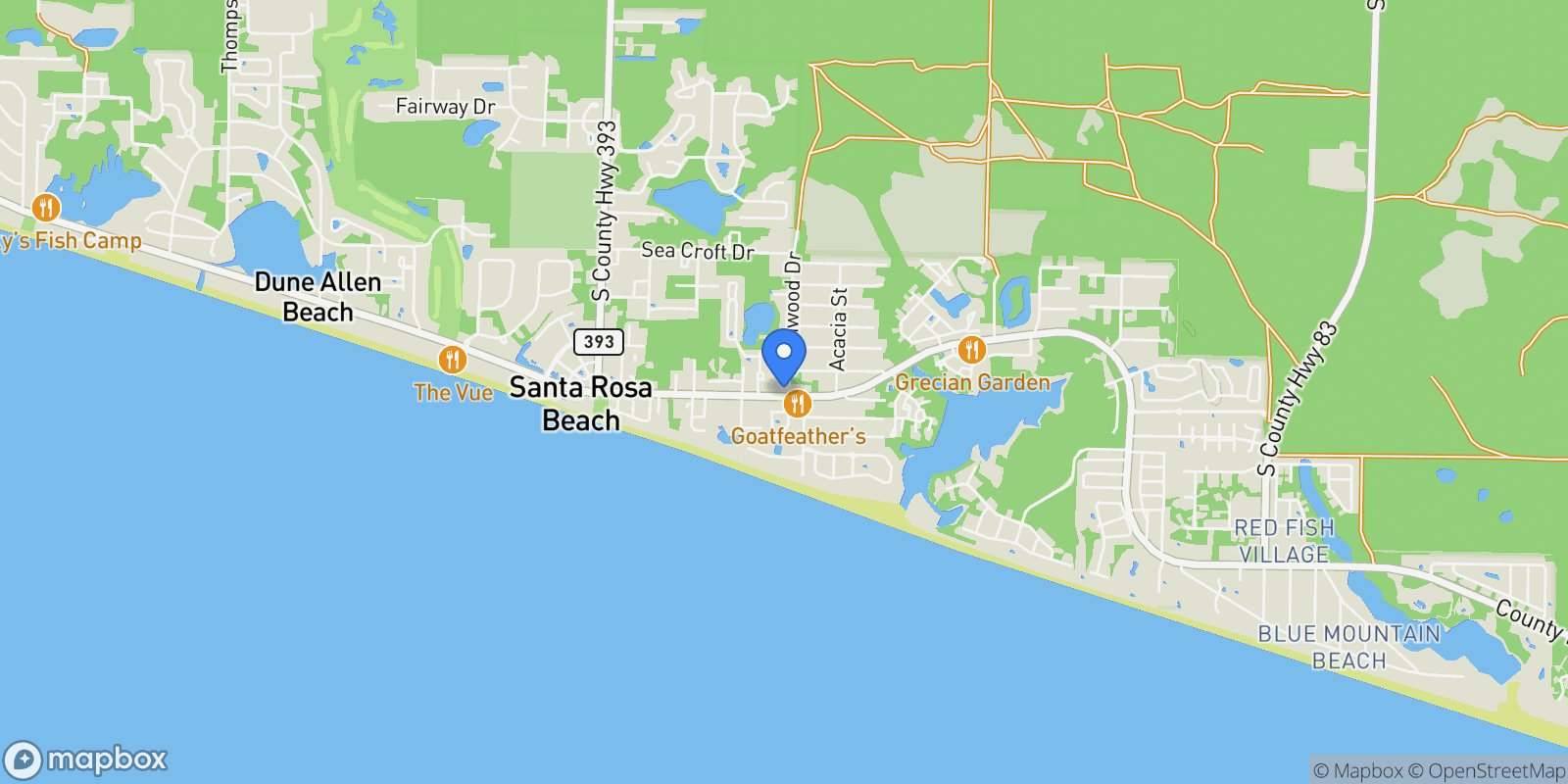 Map showing 15 Seaspring Cove , Santa Rosa Beach, FL 32459, Santa Rosa Beach, Florida, United States.
