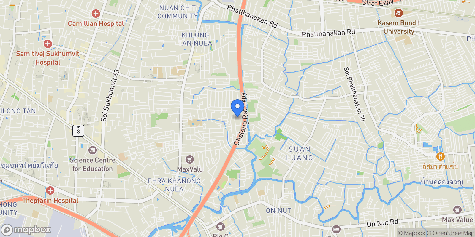 Map showing Bangkok,, Bangkok, Bangkok, Thailand.