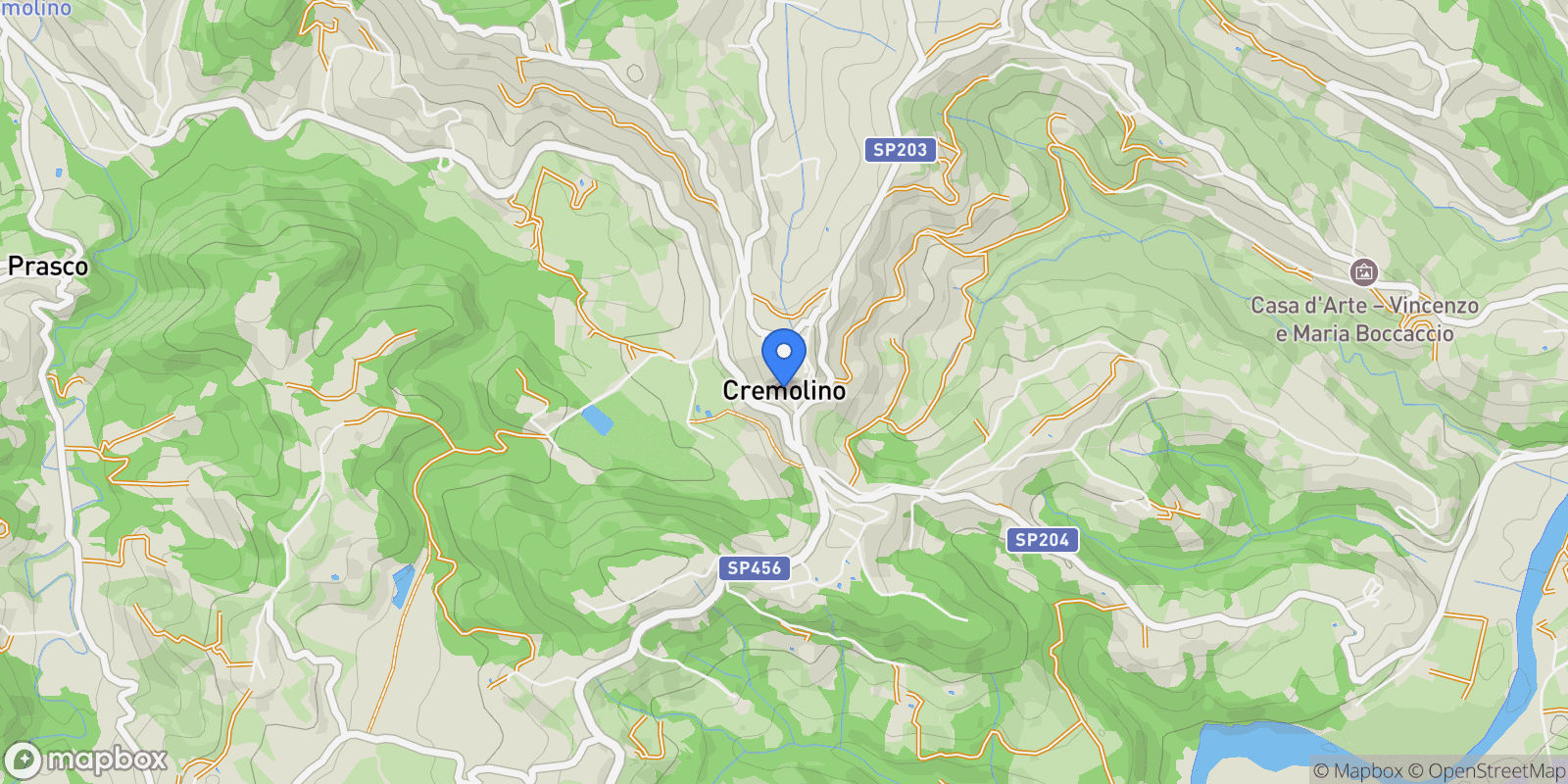 Map showing Cremolino, Piedmont, Italy.