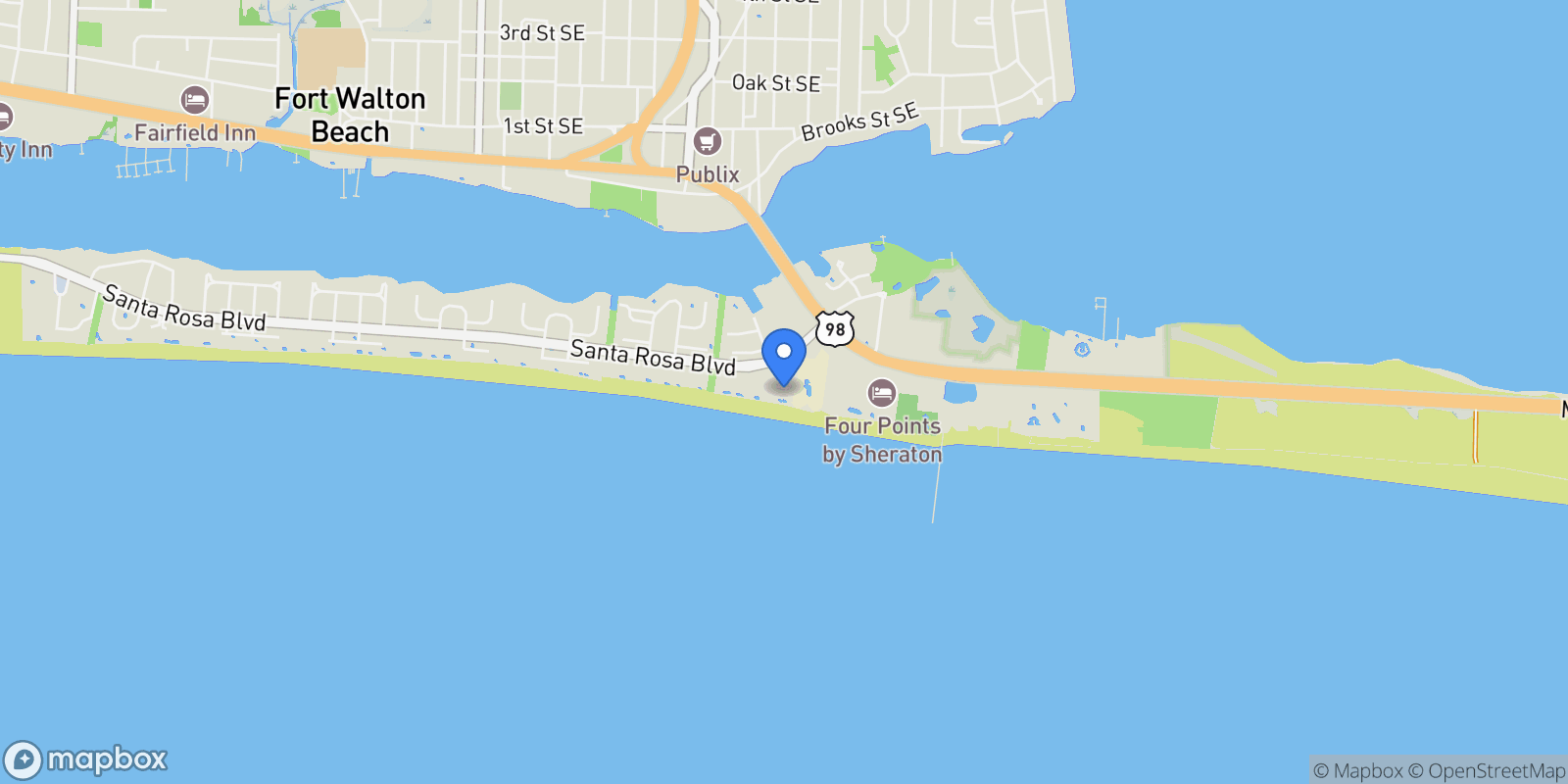 Map showing 1111 Santa Rosa Boulevard 101, Fort Walton Beach, FL 32548, Wright, Florida, United States.
