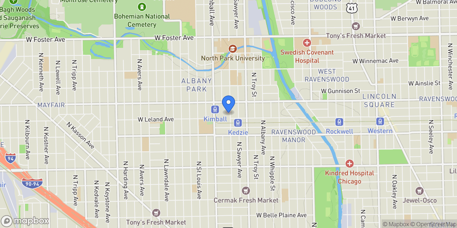 Map showing 4714 N Spaulding Avenue, Chicago, Illinois, United States.
