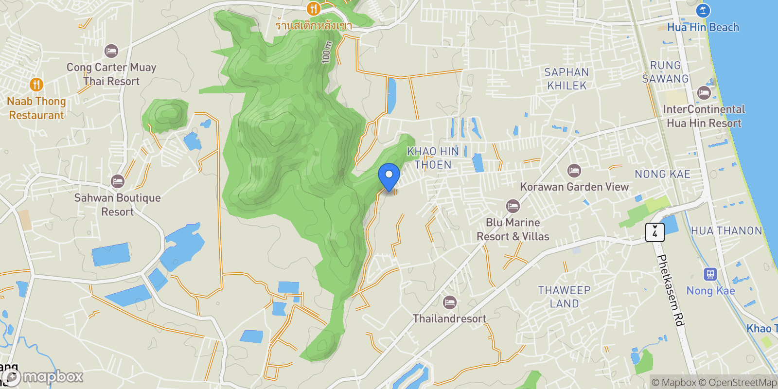 Map showing Prachuap Khiri Khan,, Nong Kae, Tanintharyi Region, Thailand.