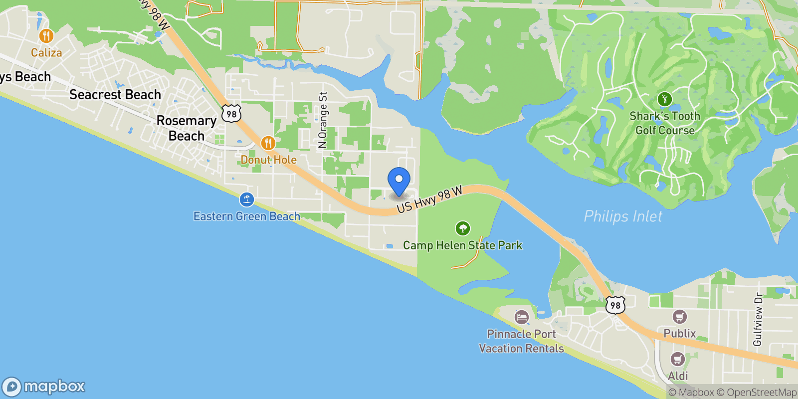 Map showing 38 Inlet Cove , Inlet Beach, FL 32461, Rosemary Beach, Florida, United States.