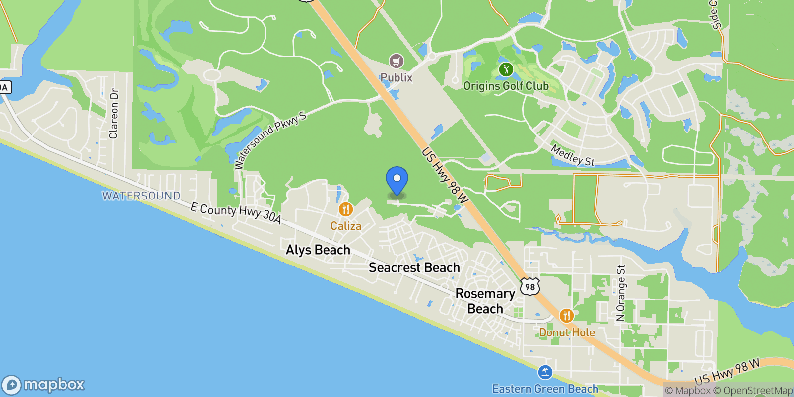 Map showing 23 Sweet Gum Loop , Inlet Beach, FL 32461, Rosemary Beach, Florida, United States.