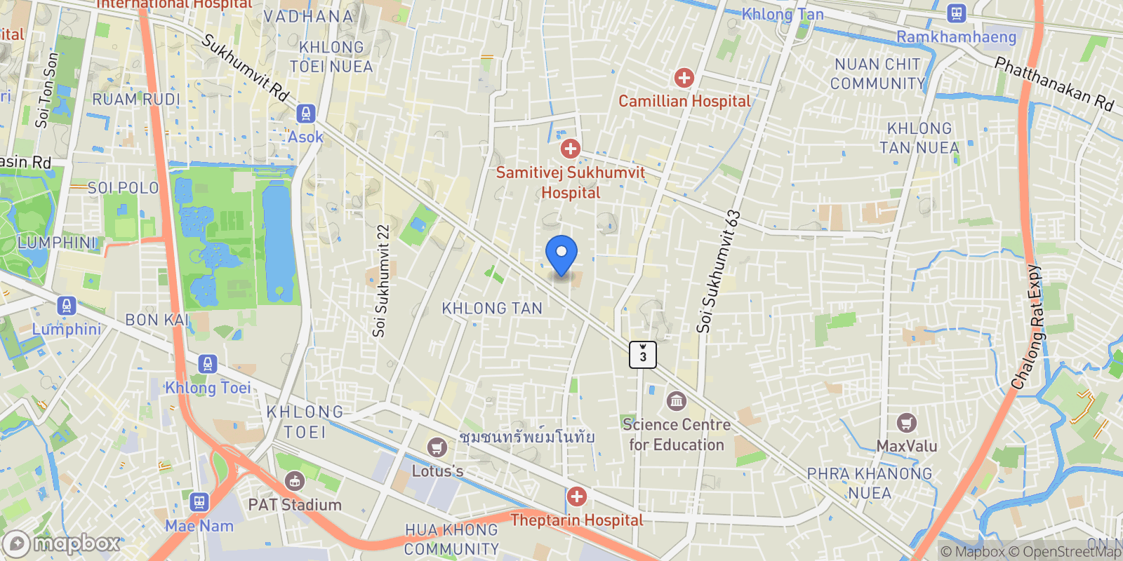 Map showing Bangkok,, Bangkok, Bangkok, Thailand.