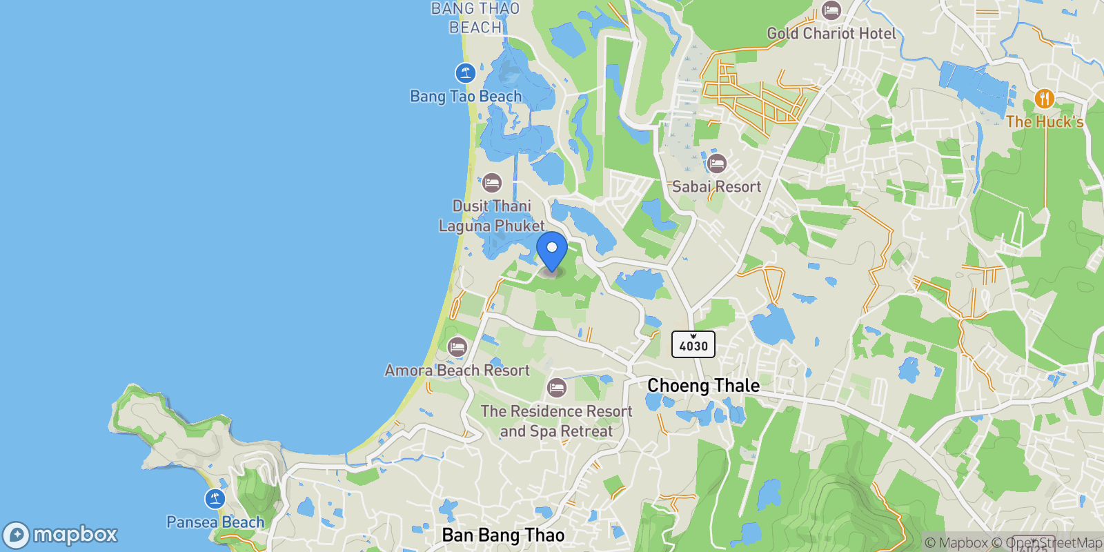 Map showing Phuket,, Choeng Thale, Phuket, Thailand.