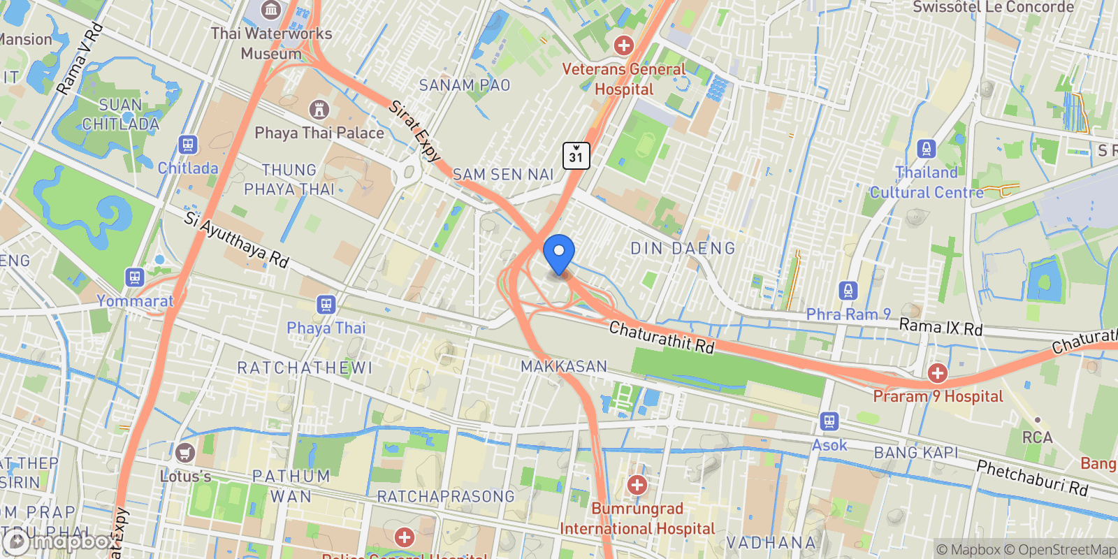 Map showing Bangkok,, Bangkok, Bangkok, Thailand.