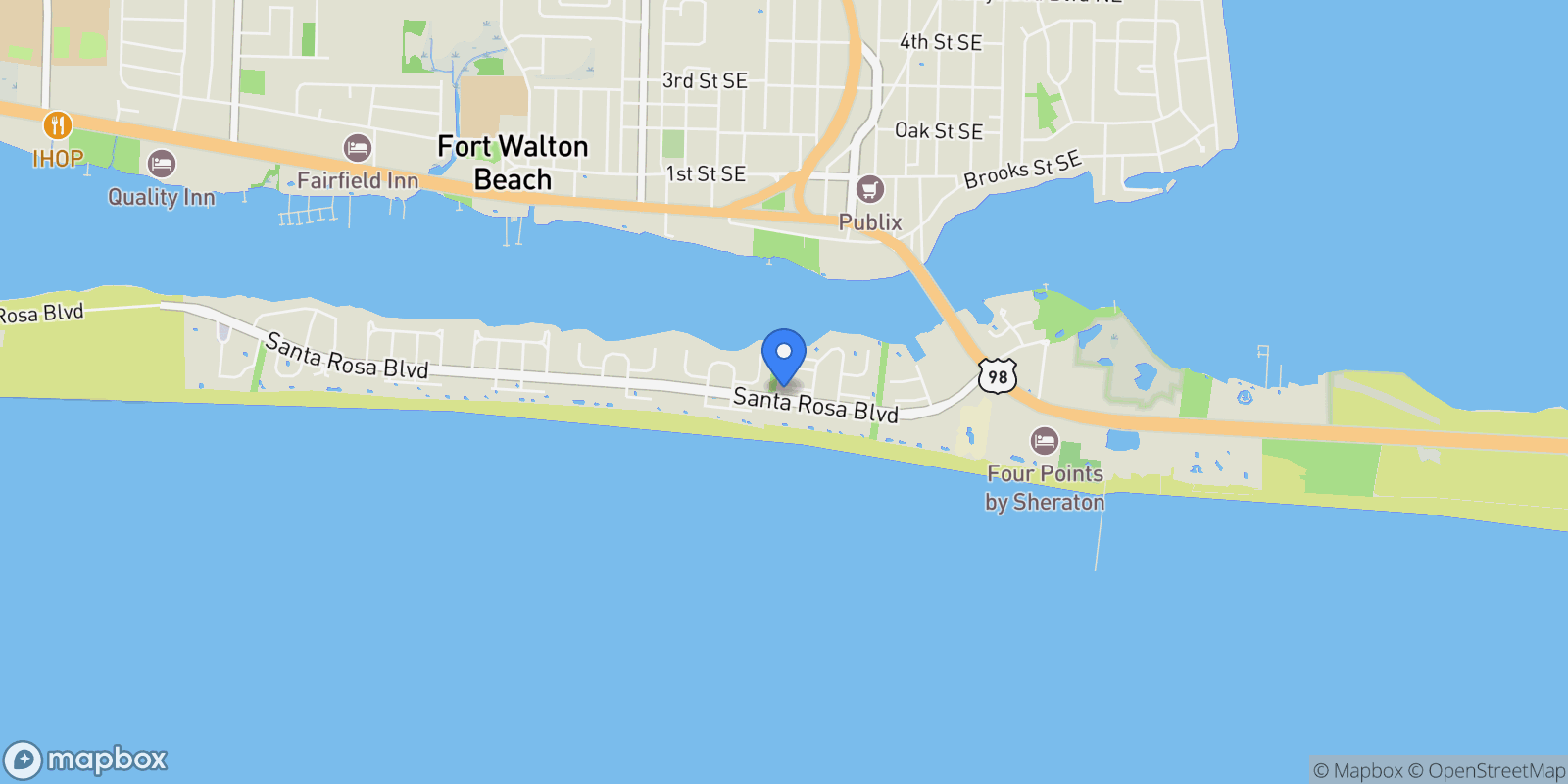 Map showing 356 Billfish Avenue 4 , Fort Walton Beach, FL 32548, Wright, Florida, United States.