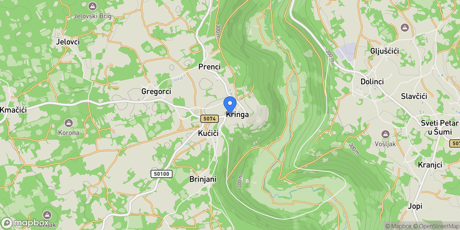 Map showing Kringa, Istria County, Croatia.