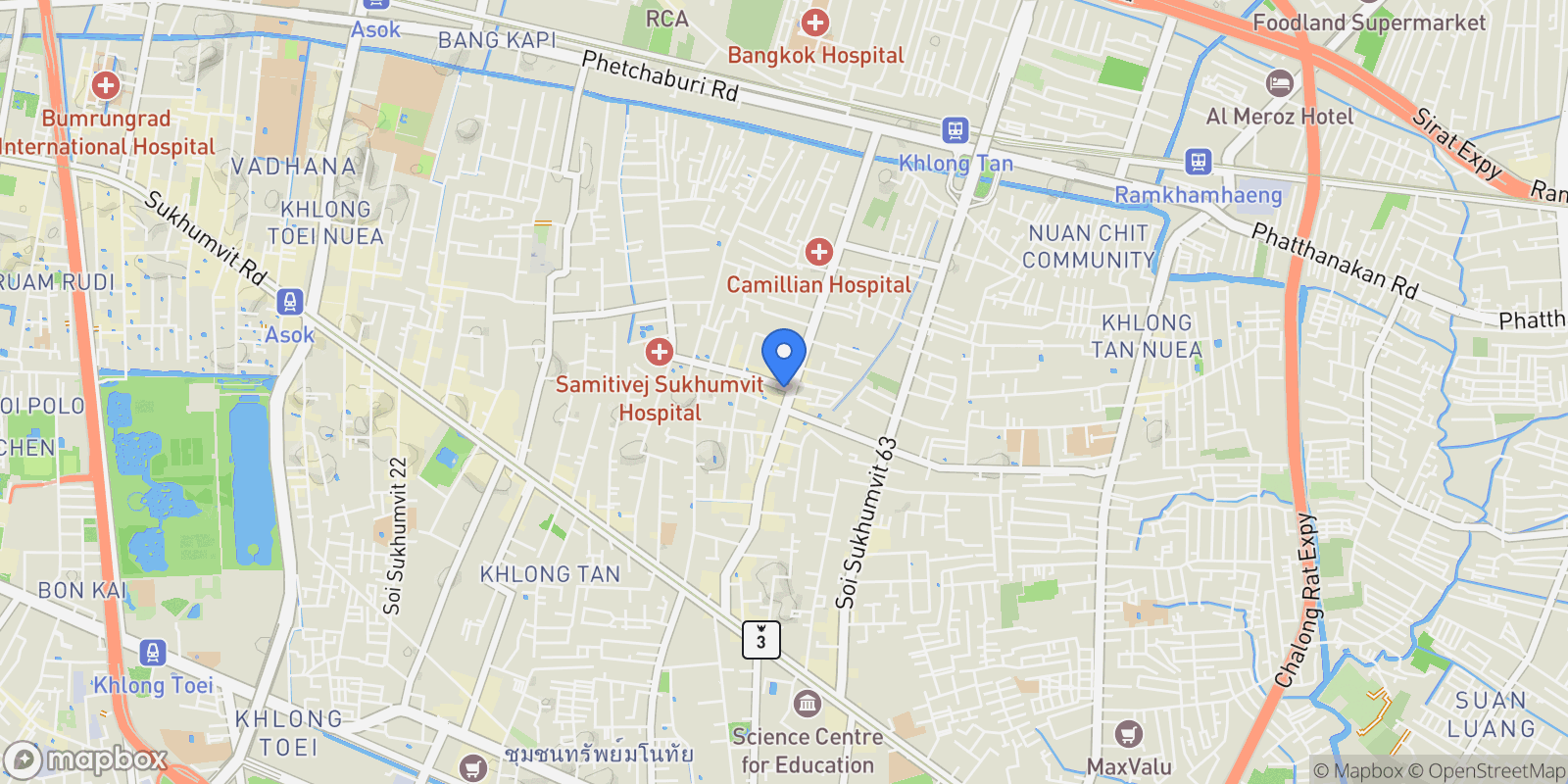Map showing Bangkok,, Bangkok, Bangkok, Thailand.