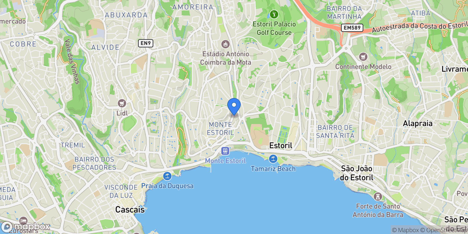Map showing Av. Sabóia 858, 2765-581 Estoril, Portugal, Estoril, Cascais e Estoril, Lisbon.