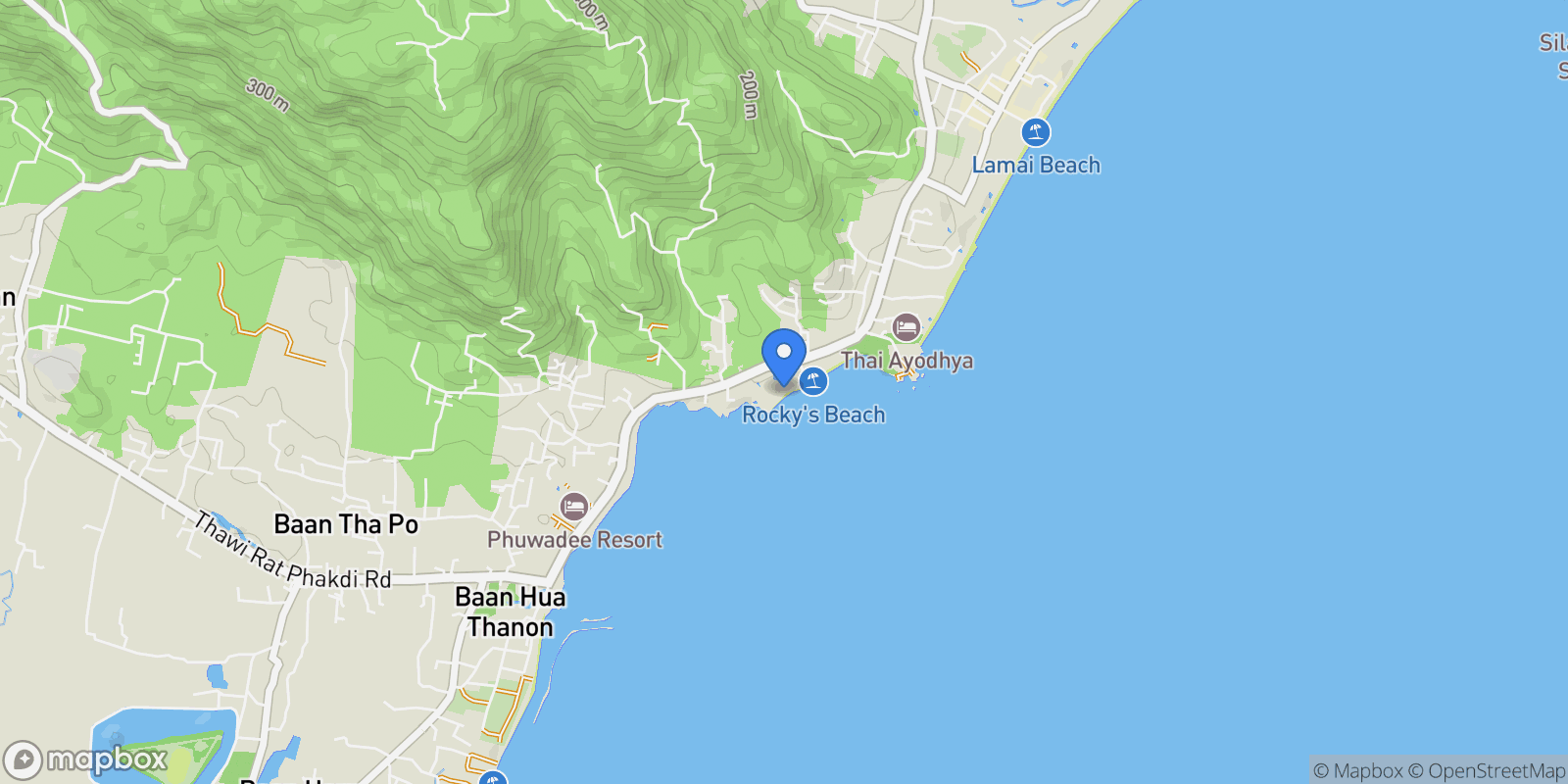 Map showing Surat Thani,, Koh Samui, Surat Thani, Thailand.