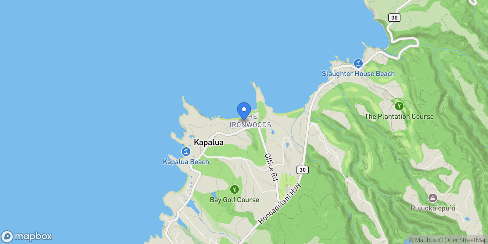 Map showing 22 Ironwood Ln, Lahaina, HI 96761, Lahaina, Hawaii, United States.