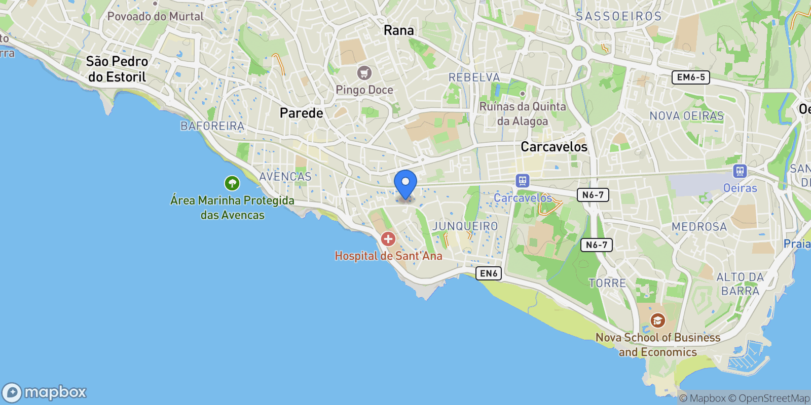 Map showing R. Moçamedes, 2775 Parede, Portugal, Carcavelos e Parede, Lisbon, Portugal.