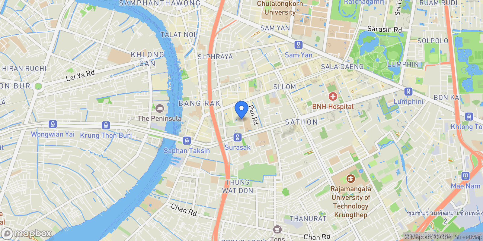 Map showing Bangkok,, Bangkok, Bangkok, Thailand.
