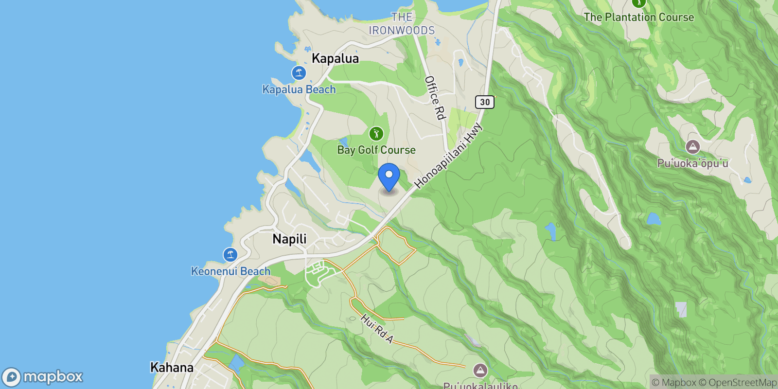 Map showing 232 Crestview Rd, Lahaina, HI 96761, Lahaina, Hawaii, United States.