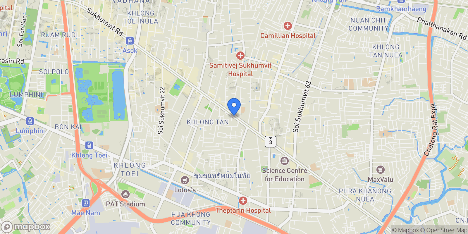 Map showing Bangkok,, Bangkok, Bangkok, Thailand.