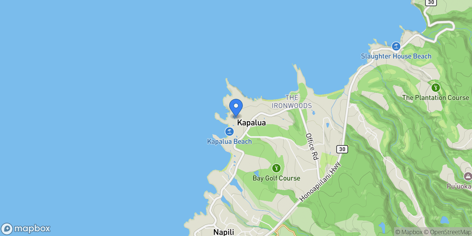 Map showing 1 Bay DR, Lahaina, HI 96761, Lahaina, Hawaii, United States.
