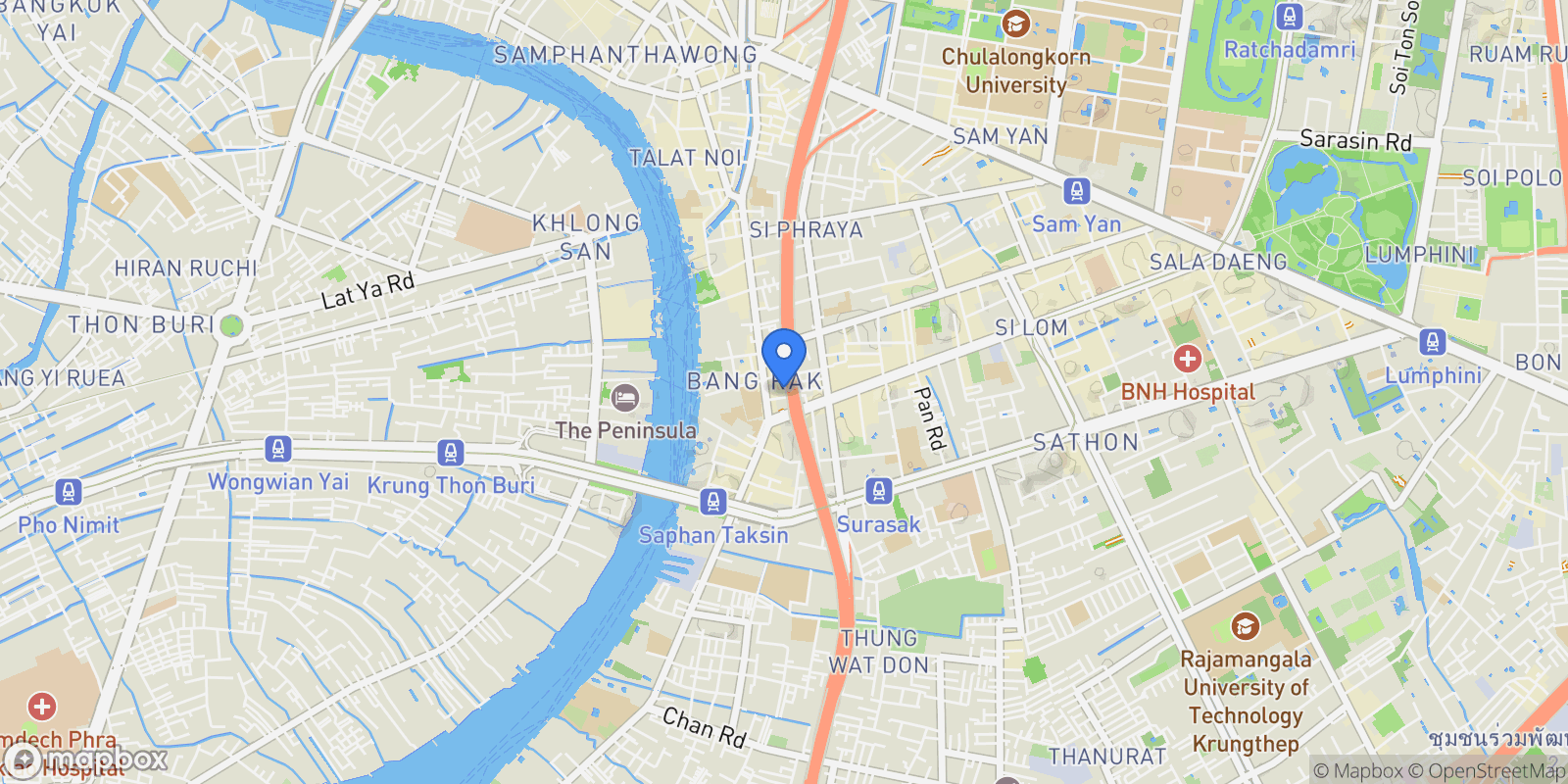 Map showing Bangkok,, Bangkok, Bangkok, Thailand.