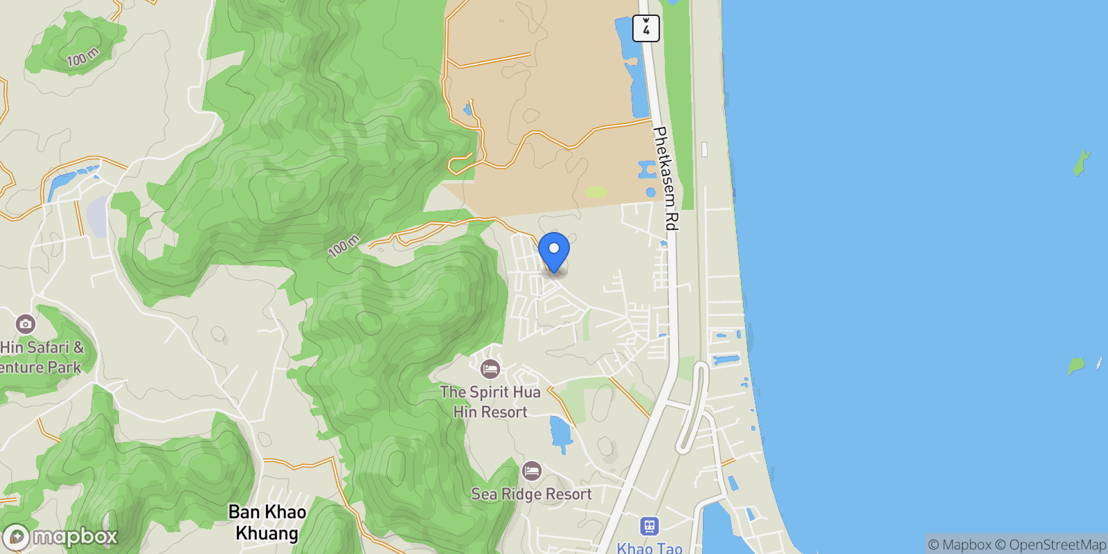 Map showing Prachuap Khiri Khan,, Nong Kae, Tanintharyi Region, Thailand.