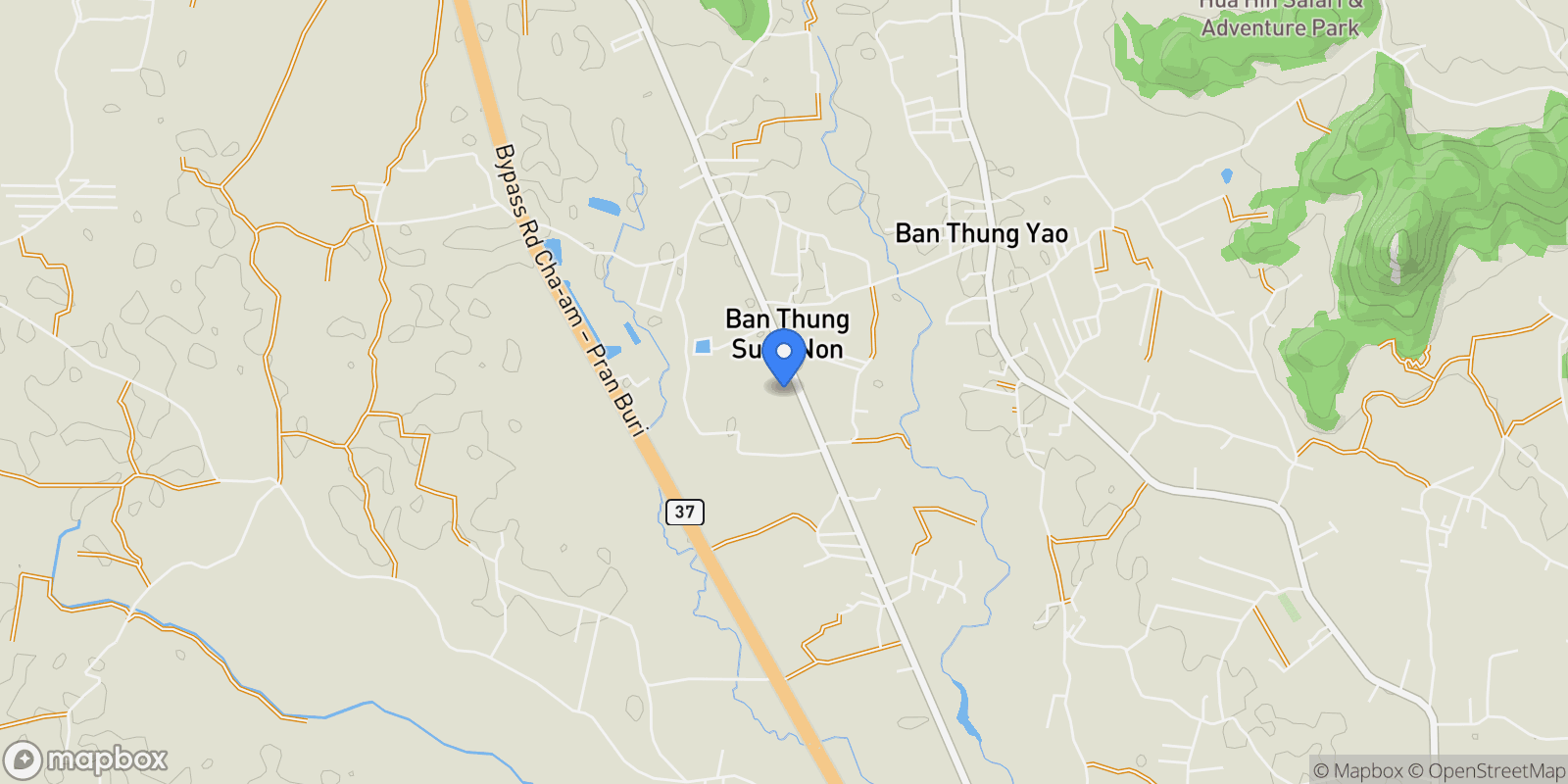 Map showing Prachuap Khiri Khan,, Wang Pong, Prachuap Khiri Khan, Thailand.