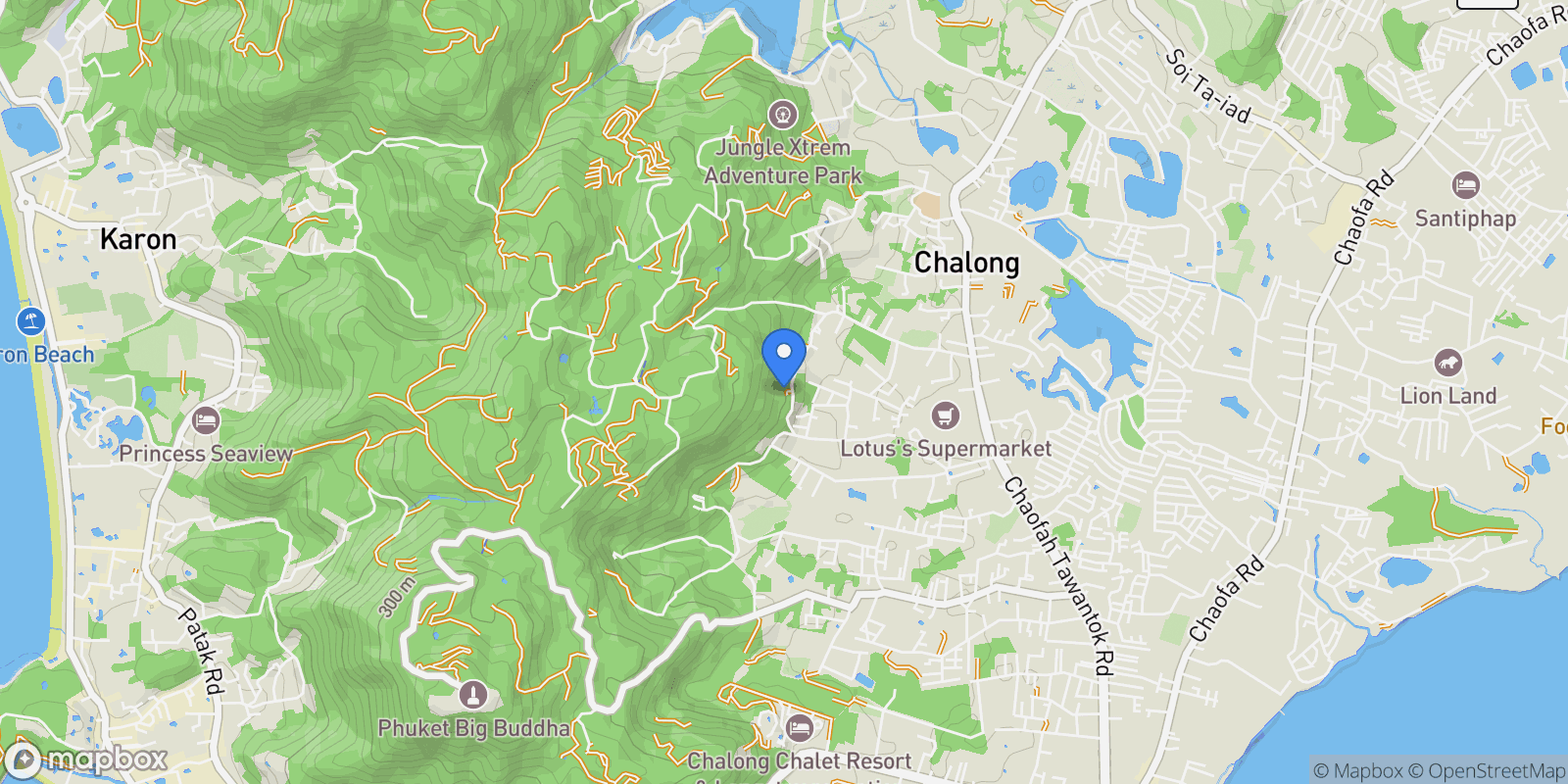 Map showing Phuket,, Chalong, Phuket, Thailand.