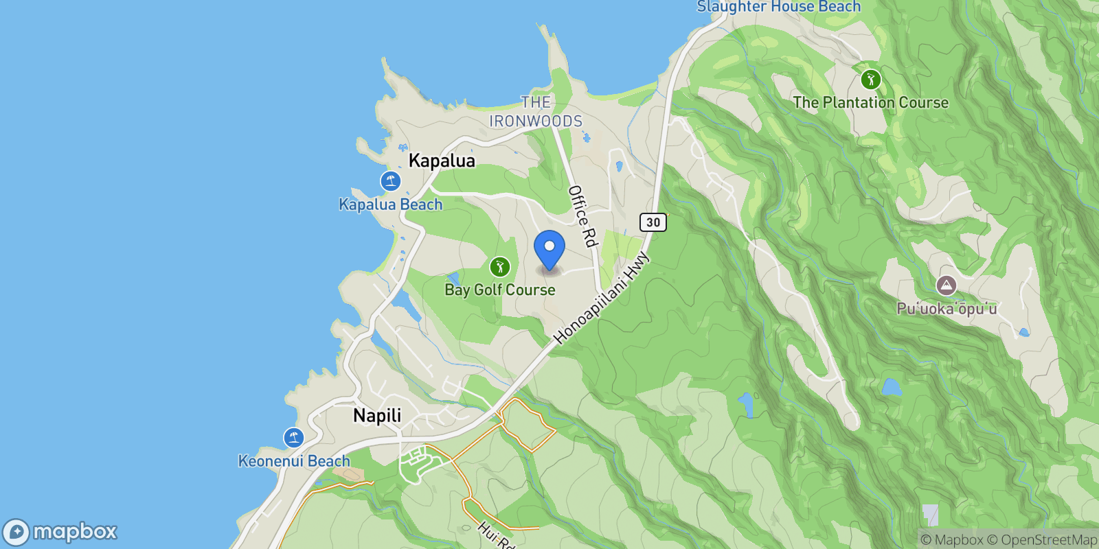 Map showing 104 Woodrose Pl, Lahaina, HI 96761, Lahaina, Hawaii, United States.
