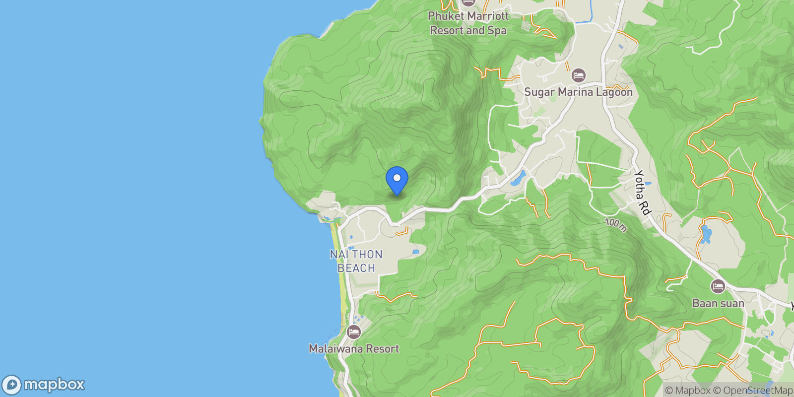 Map showing Phuket,, Sakhu, Phuket, Thailand.