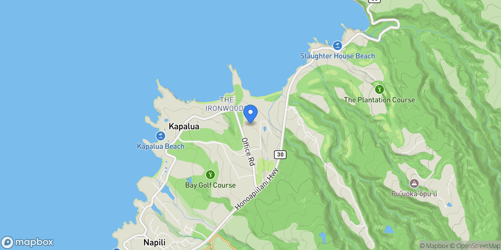 Map showing 1 Ritz Carlton Dr, Lahaina, HI 96761, Lahaina, Hawaii, United States.