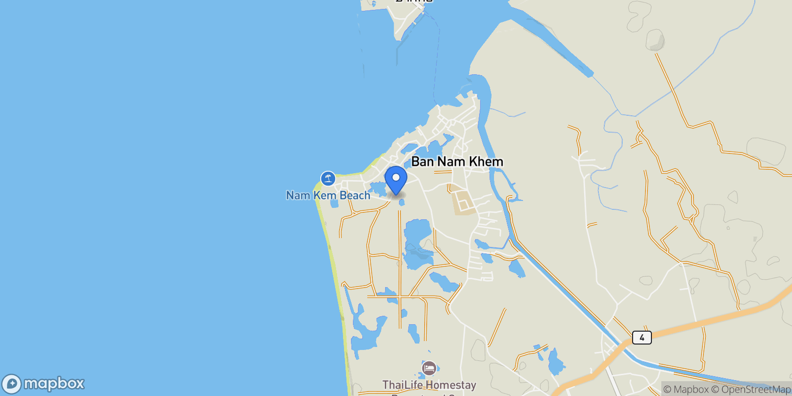 Map showing Phang Nga,, Bang Muang, Phang-nga, Thailand.