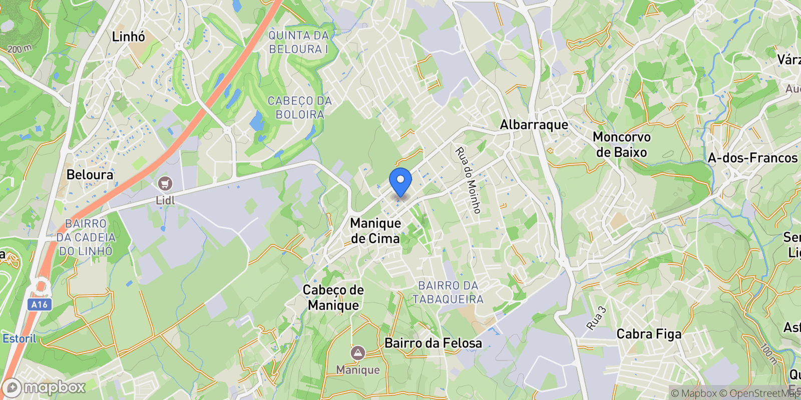 Map showing R. Eng. Carlos Santos, 2635-023 Rio de Mouro, Portugal, Rio de Mouro, Lisbon, Portugal.