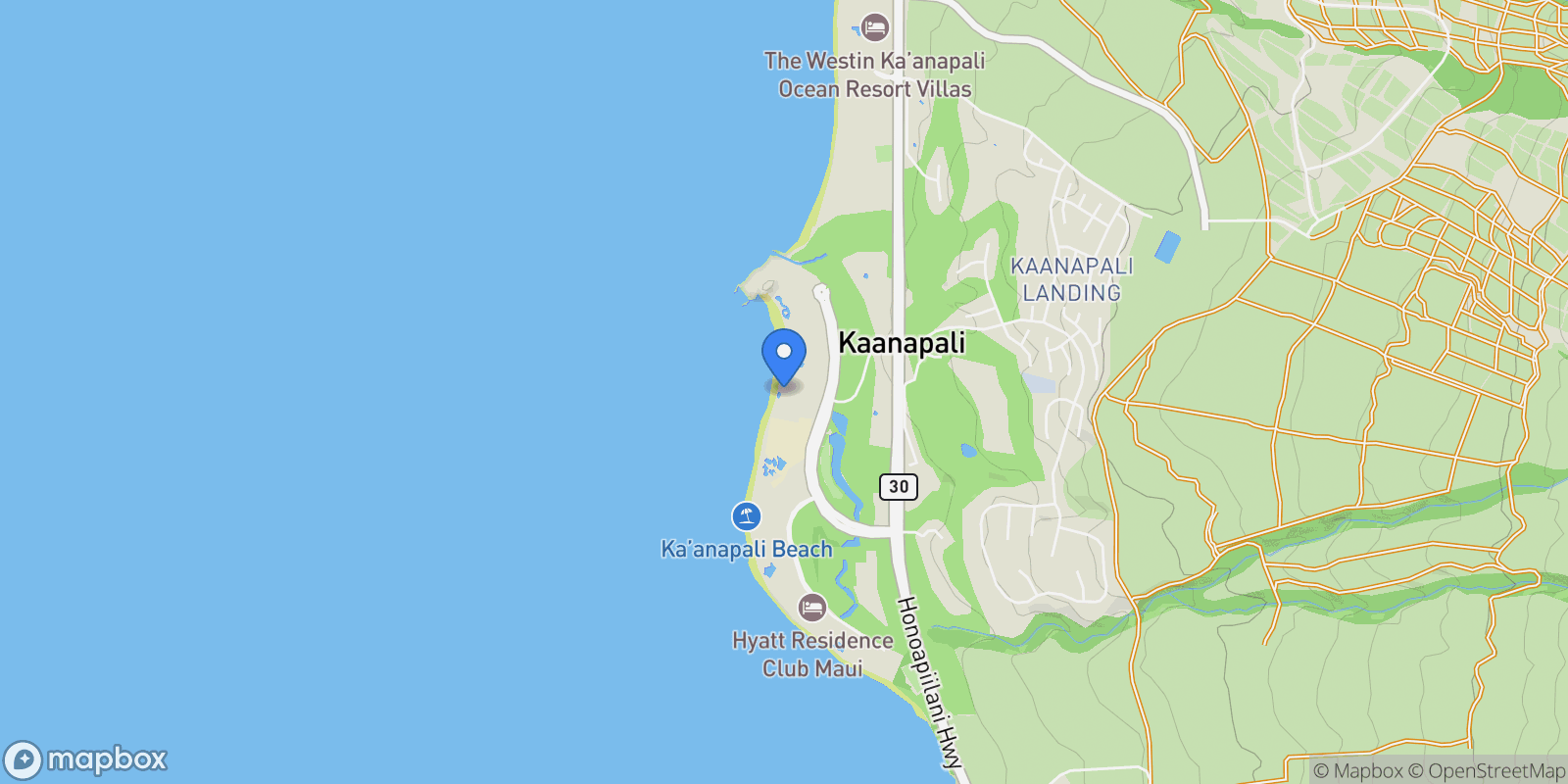 Map showing 2481 Kaanapali Pkwy, Lahaina, HI 96761, Lahaina, Hawaii, United States.