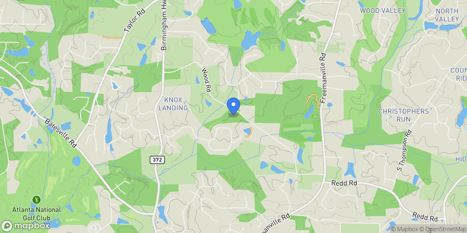 Map showing 14560 Wood Road, Milton, GA 30004, Milton, Georgia, United States.
