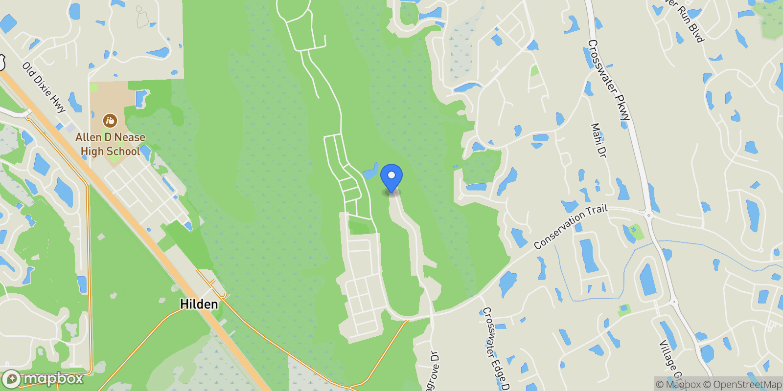 Map showing 695 PALM CREST Drive, Jacksonville, Florida, United States.