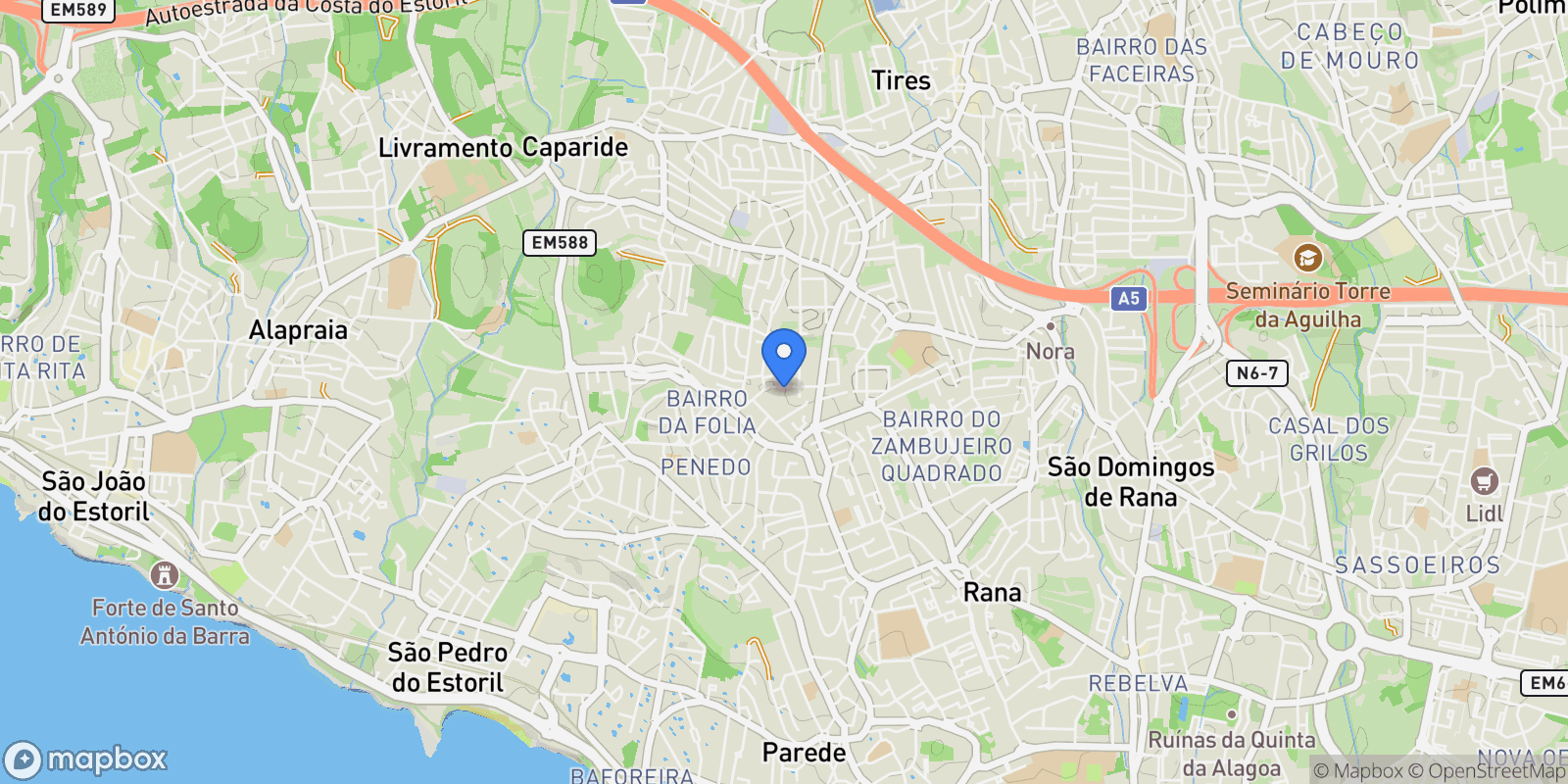 Map showing R. Gil Eanes 226 3o andar, 2785-374 São Domingos de Rana, Portugal, Sao Domingos de Rana, Lisbon, Portugal.